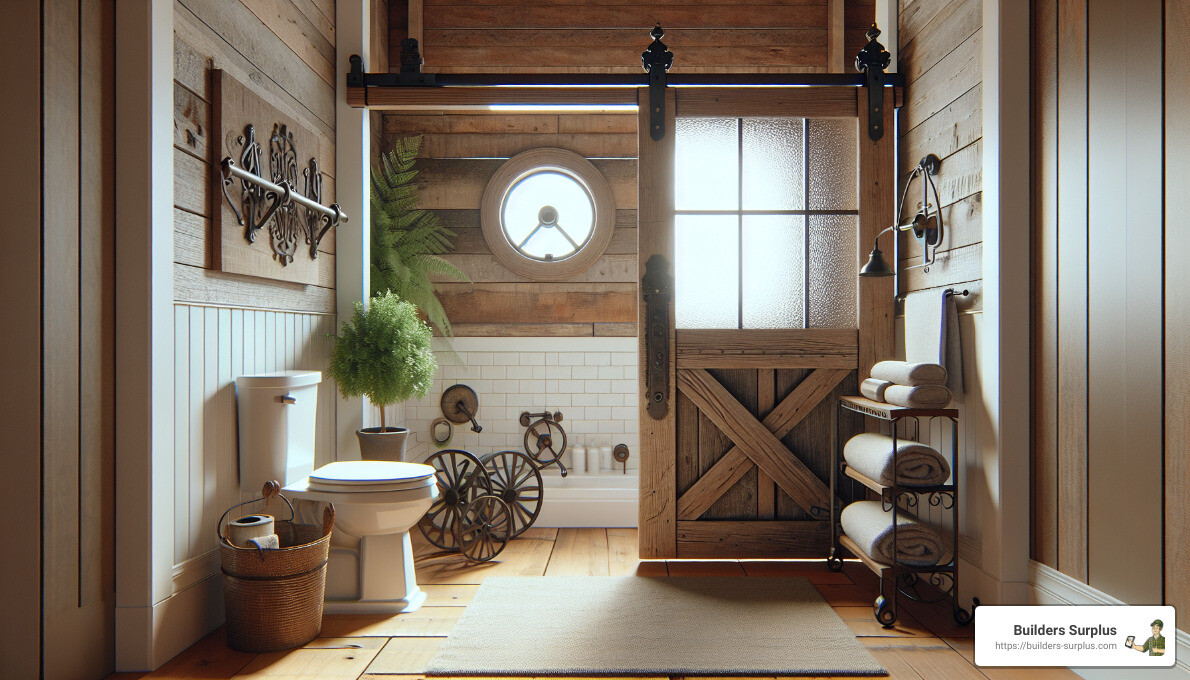 Barn doors - bathroom door