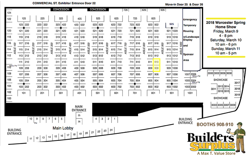 Worcester Home Show Map