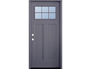 Craftsman 6-Lite Grey single door