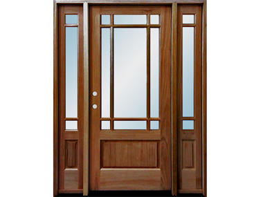 9 Lite Mahogany Prairie Door