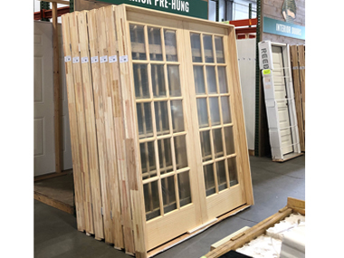 15-Lite Interior Pine Double Door