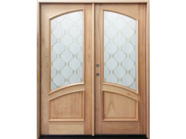 Mahogany Arch Lite Double Door