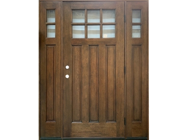 Mahogany 6 Lite Craftsman Door (Factory Finished) $1,795