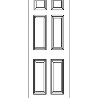 6 panel door