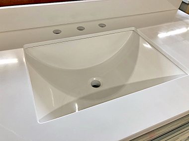 Cultured White Marble Vanity Top