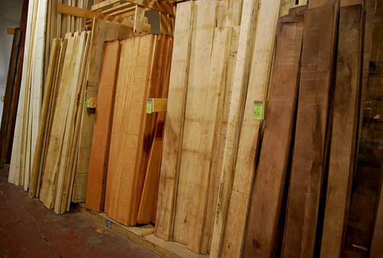 Rough hardwood boards