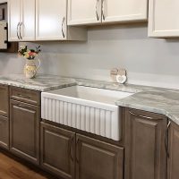 fluted apron sink